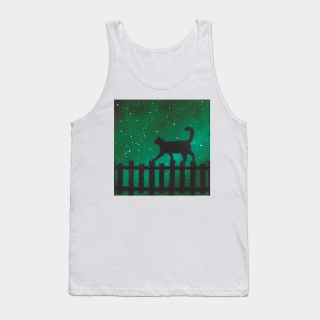 Cat on the fence Tank Top by RosanneCreates